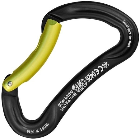 Kong Usa Asymmetric, 103 mm Length, 21 mm Gate Opening, Aluminum Alloy, Black/Yellow 729I10NC0KK
